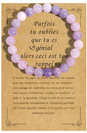 Cadeau Femme Bracelet Pierre Naturelle Idee Cadeau Femme Original Utile Idée Cadeau Femme Cadeau Ado Fille Cadeau Noel Femme Cadeau Anniversaire Cadeau pour Maman Mamie Sœur Amie Cadeau Saint Valentin