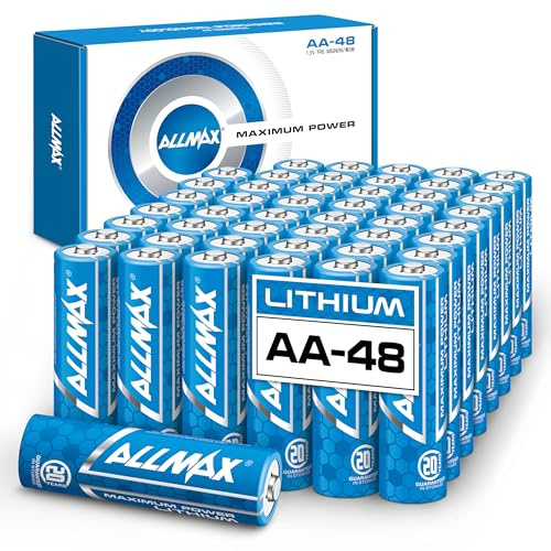Allmax AA Maximum Power Lithium Batteries (48 Count) – 1.5V