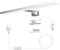 Azhien LED Badezimmer Spiegelleuchte 10W,Neutralweiß 4000K 820lm Wandleuchte Spiegelleuchte mit Stecker,3-in-1 Montage Badlampe,40CM Badezimmer Spiegellamp für Spiegelschrank,230V,400mm