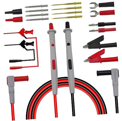 Veemoon 16stücke Multimeter-prüfhaken Stücken Austauschbare Testspitzen Und Alligator-clips Für Flexible Messungen