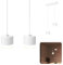SSC-LUXon VORA Design Hängeleuchte 2-flammig weiß mit Lichtrand - Pendellampe Wohnzimmer hängend inkl. GX53 LEDs neutralweiß 3W