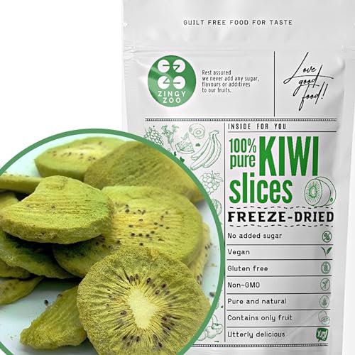 Fruits Kiwi Lyophilisée | 100% Naturel Kiwi Sechee Freeze Dried Fruit | Fruits Seche Lyophilisateur | Faire un Mélange de Fruits Secs Framboises et Fraise | Gefriergetrocknete Kiwi