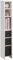 Redd Royal Tall Slim Bathroom Unit Storage Cabinet White with Shelves and Door, Corner Tallboy Cupboard Living Room Bookshelf Bookcase for Narrow Small Space (3 door cabinet white&black)