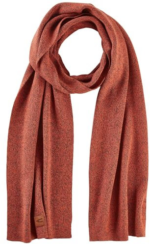 camel active Herren Strickschal aus Baumwoll-Mix Ziegelrot, menswear-OS