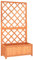 ARKEM Garten-Spalier mit Blumenkasten Braun 70x30x135 cm Tannenholz Pflanzkasten Mit Spalier Rankgitter Balkon