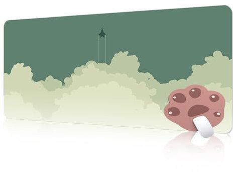 FAIRYGATE Tapis Gamer XXL Jouer Dehors Grand Tapis de Souris de Jeu Anime Paysage de Nuages de Ciel sous Mains pour Clavier de Bureau Size 60x30cm B6209-M