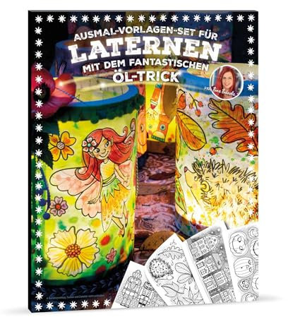 Bine Brändle - Ausmal-Vorlagen-Set für Laternen mit dem fantastischen Öl-Trick