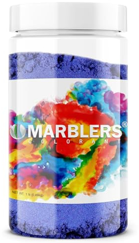 MARBLERS Blue Mica Powder [Noble Blue] 1lb (454g) | Cosmetic Grade | Epoxy Resin Pigment, Dye | Non-Toxic, Vegan, Cruelty-Free | Lip Gloss, Nails, Body Butter, Bath Bomb, Candle & Soap Making