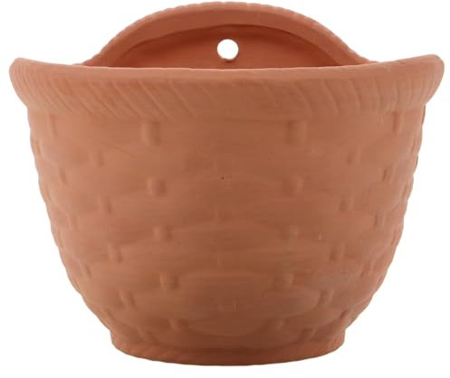 Happyyami Fioriera Da Parete Terracotta Vaso Sospeso Per Piante Da Ed Esterno Decorazione Per Balcone e Giardino Resistente e Durevole Drenaggio