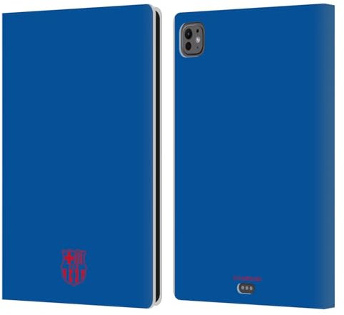 Head Case Designs Offizielle FC Barcelona Blau Wappen Muster Leder-Wallet-Hülle Kompatibel mit Apple iPad Pro 11 M4/M5 2024/2025