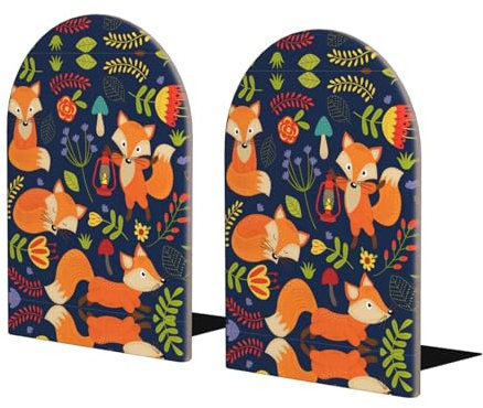 1 paire de serre-livres en bois pour étagères, serre-livres en bois robuste pour livres et films