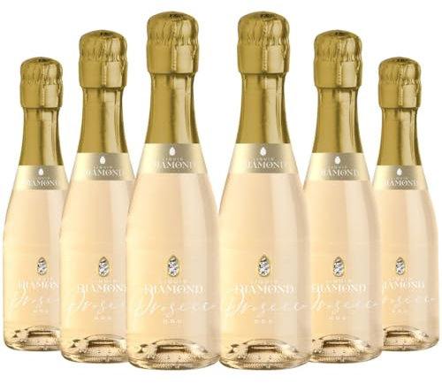 Liquid Diamond Prosecco Mini 20cl - Premium Sparkling Prosecco from the heart of Italy, perfect for gifting, weddings and parties - Pack of 6 | 10.5% ABV