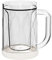 Chope à bière congelable - Chope à café glacé, chopes à bière en verre transparent à double paroi - Chope à café glacé congelable, verres à pinte congelables, chopes de