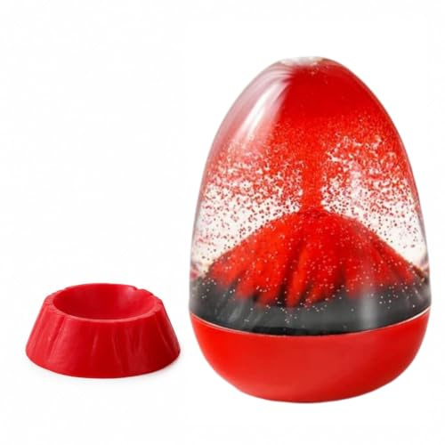 Sanduhr Flüssige Vulkanische Ei Eruption, Tropfen Sanduhr Liquid Timer | Kreative Volcano Eruption Hourglass Fidget Toy Sensorisches Spielzeug Ornamente Sanduhr für Kinder, Erwachsene