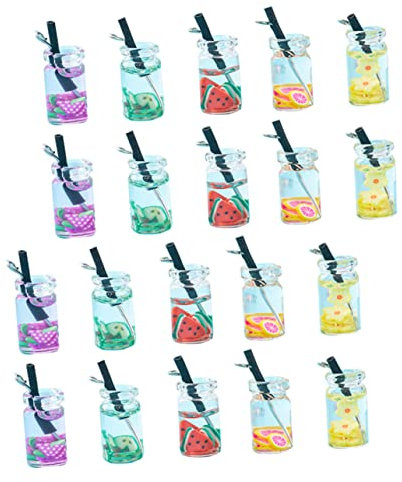 KONTONTY Einzigartige Mini-flaschenanhänger Zur Schmuckherstellung Charm-schmuckset Material 20 Stück Mini-getränkeglas-zubehör