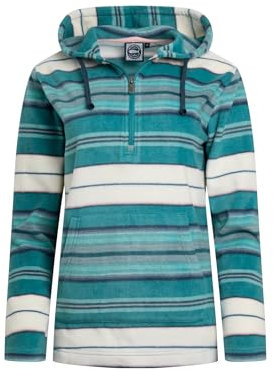 Weird Fish Lana 1/4 Zip Microfleece Hoodie Lagoon Blue Size 16. (Jumper/Sweater/Fleece)