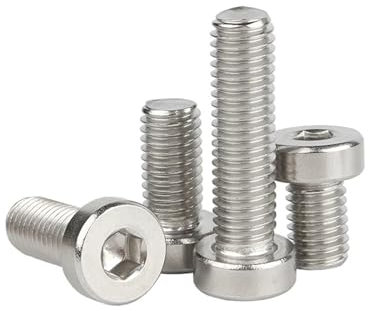 KSeSii Vis à tête hexagonale M3 M4 M5 M6 en Acier Inoxydable et Acier avec Douille hexagonale Noire, vis à tête Basse et Fine, 5 à 20 pièces(6mm,M5 (5pcs))
