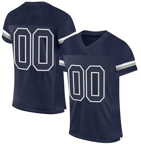 Personalisiertes American Football Trikot Print/Embroidery mit Namen Nummer Blank Practice Jersey Shirts Hip Hop Party Trikot für Herren Damen Kinder