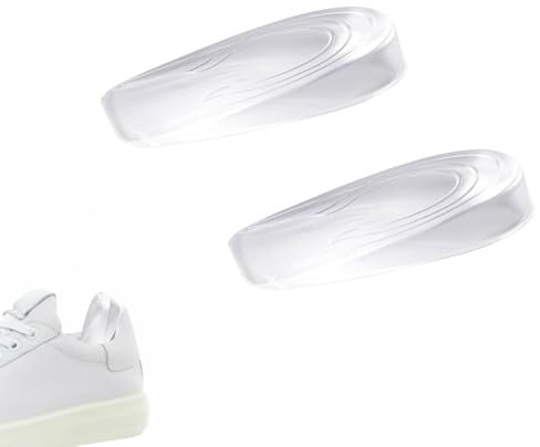 Azlanway Cuscinetto per talloniera 2 pezzi, cuscinetto per talloniera in silicone trasparente, altezza soletta 1 cm, soletta tallone uomo e donna