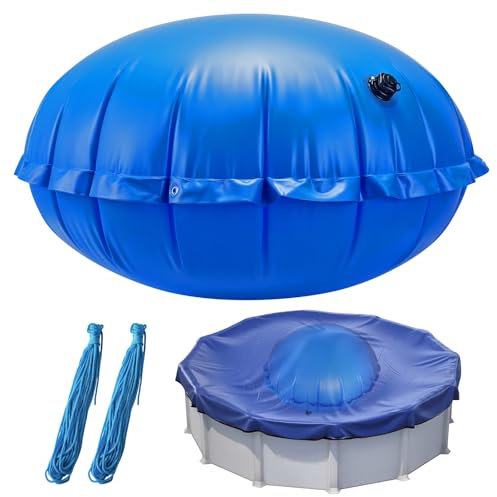 4ft Dia Pool Pillows for Above Ground Pools for Closing Winter, 0.4mm Thicker Round PVC Pool Balloon Air Pillow Winterizing Closing Kit with Ropes for Support Swimming Pool Covers