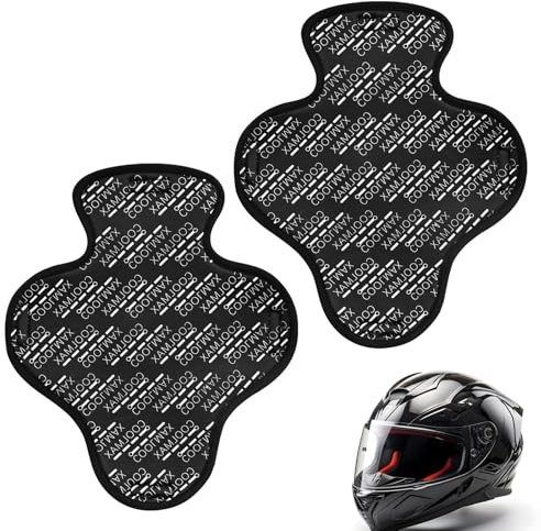 Junrvivy 2 Stück Helm Polster, Fahrradhelm Polster ersatz, 360° Kopfschutz Helm polsterung, Absorbiert Schweiß Helmpolster Motorrad, Kann ersetzt Werden für Motorradrennsport
