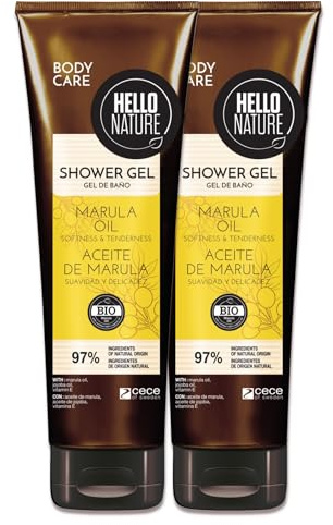 P-Beauty Naturkosmetik Duschgel mit Marula Öl - Veganes Shower Gel für Damen & Herren - Duschbad für trockene & sensible Haut feuchtigkeitsspendend, regenerierend (2x250ml)
