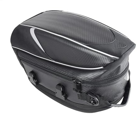 ACEBSBGGAP Multifunktional Motorradtasche Universal Motorrad Reisegepäck Satteltaschen Rücksitz wasserdichte Hecktasche Mit Großer Kapazität(Schwarz)