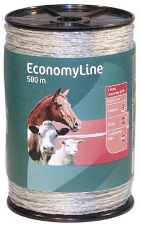 Kerbl Monolitze - Alambre de hierro galvanizado (500 m, 2 x 0,5 mm), transparente