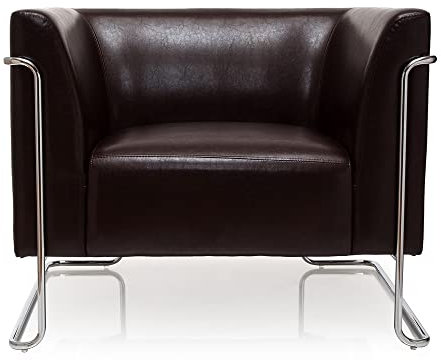 hjh OFFICE Polstersessel Curacao Kunstleder Braun