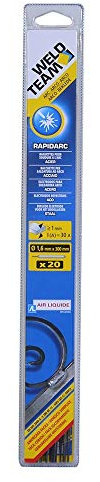 WELDTEAM - Pack de 20 baguettes ARC ACIER pour la soudure à l'arc - Ø1.6 mm