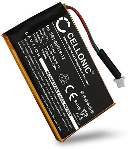 CELLONIC, Batteria GPS Compatibile con Garmin Edge 705, Edge 605, Nüvi 465 (1250mAh, 3.7V) Batteria di Ricambio 361-00019-12
