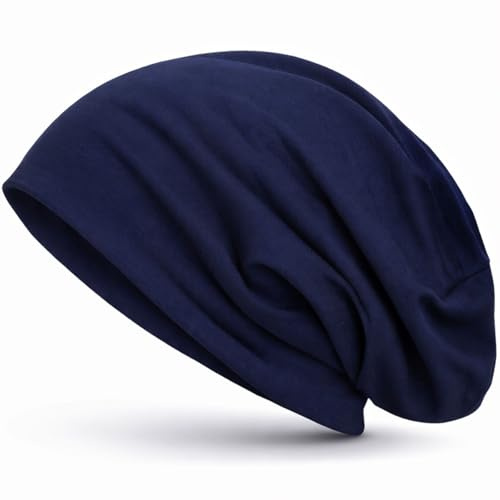style3 Slouch Beanie aus atmungsaktivem, feinem und leichten Jersey Unisex Mütze Haube Bini Einheitsgröße