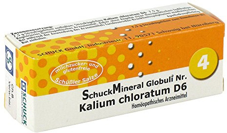 Schuckmineral Globuli 4 Kalium Chloratum D6
