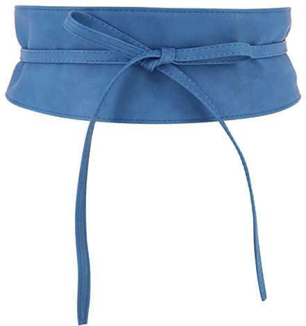 FASHIONGEN - Damen gürtel, Taillengürtel, Bindgürtel, Obi gürtel MICA - Cyan, L-XL