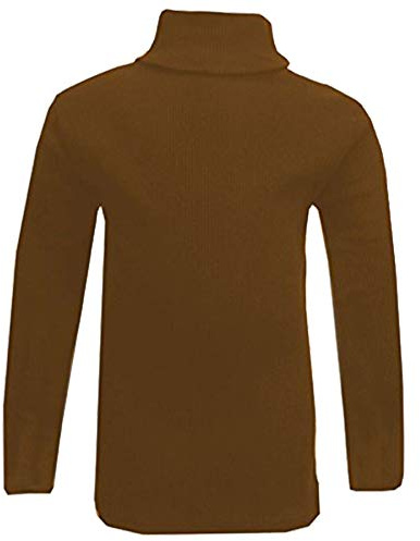 A2Z 4 Kids Girls Polo Neck T Shirt Ribbed Cotton Polo - Polo Neck Mocha 2-3