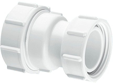 Mcalpine T29-Ln Straight Connector Multifit x Bsp Coupling Nut, 1.5 Inch, White