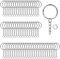 Lictin 60 PCS Porte-clés de 25 mm avec Chaîne, Anneaux de Porte clé en Acier, Attache Porte Clef Homme/Femme pour Bricolage et Décoration de Sacs
