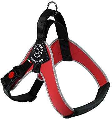 Tre Ponti Geschirr Brio rot reflektierender Rand 70 - 85 cm bis ca 20 - 30 kg
