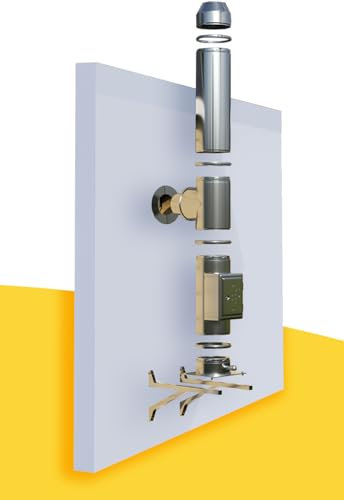Edelstahlschornstein Bausatz - Doppelwandiger Schornstein aus hochwertigem Edelstahl in allen Längen und Durchmessern (Ø 130mm, 3,7m)