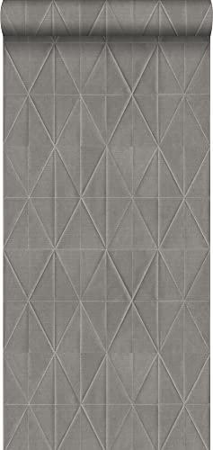 Esta Home Tapete Origami-Muster Dunkelgrau 53 cm x 10.05 m