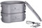 iBasingo Ultra-Leichtes Titan Camping Kochset 600ml Topf & 300ml Tasse mit Klappgriff Messskala, Deckelfunktion, Ideal für Backpacking, Bushcraft, Solo Reisen Ti2046C