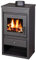 VO5 Holzofen Victoria 05 Deluxe L 9 kW ECO-Design Grau Freistehend Entlüftungsfrei Hoher Wirkungsgrad Legierter Stahl 850x400x454 cm 30 cm Holzscheite 100 sqm