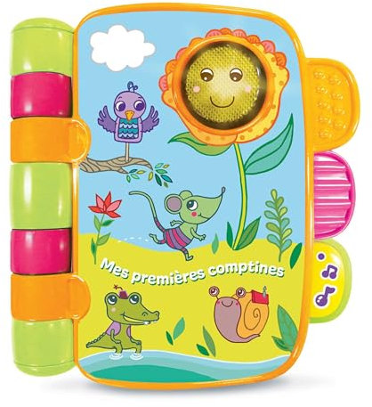 VTech - P'tit Livre Enchanté - Mes Premières Comptines, Livre Enfant Parlant Et Musical Dès 6 Mois - Contenu en Français