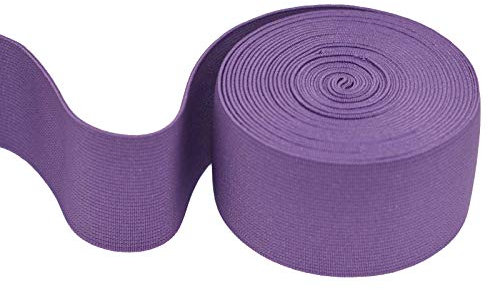 maDDma 5m Gummiband 50 mm breit Oeko-Tex Gummilitze elastisches Band Bekleidungsgummi Farbwahl, Größe:50 mm, Farbe:lila