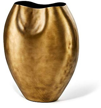 Philippi Earth Vase Aluminium, Antik Finish, schwarz, 34 cm, SOLERO Vase