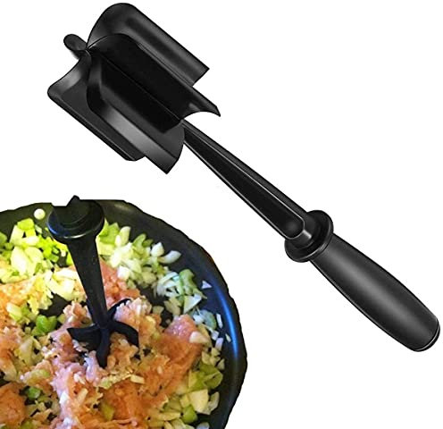 Fleischzerkleinerer, Hamburger-Zerhacker, multifunktional, hitzebeständig, Stampfer und Zerkleinerer für Hamburger-Fleisch, gemahlenes Fleisch-Zerkleinerer Utensil, Fleisch-/Kartoffelstampfer Werkzeug