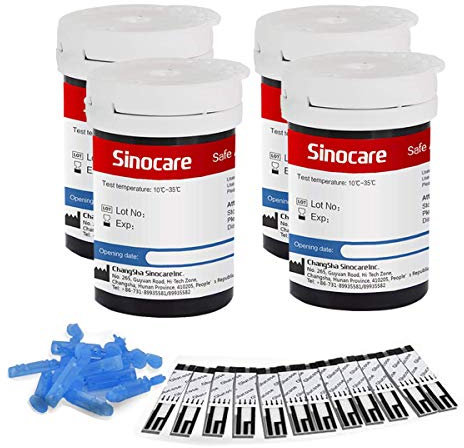 HARPIMER Blutzuckermessgerät, 100 Stück + 100 Blutzuckermessgeräte für Safe AQ Smart