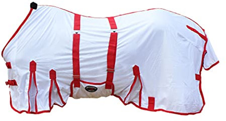 CHALLENGER 73409B Pferdedecke, Netzstoff, leicht, für den Sommer, Frühlings-Airflow, Weiß, 208,3 cm