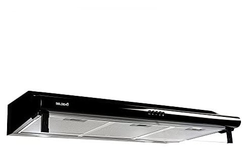 BELDEKO - Hotte Casquette/Visière 90 cm coloris noir 420 m3/h