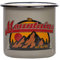 MUGSY The Mountains are my life, tazza da campeggio smaltata, 330 ml, infrangibile, colore: grigio